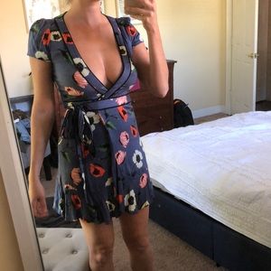 Floral wrap-dress